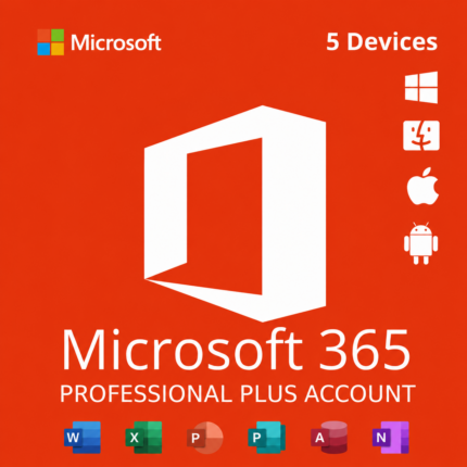 Microsoft Office 365 Pro Plus – 5 DEVICES – LIFETIME ACCOUNT